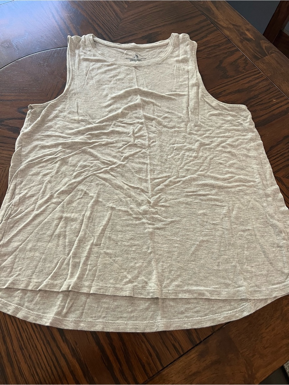 J & B Gray Solid Scoop Neck Knit Sleeveless Tank Top Women’s M # 533